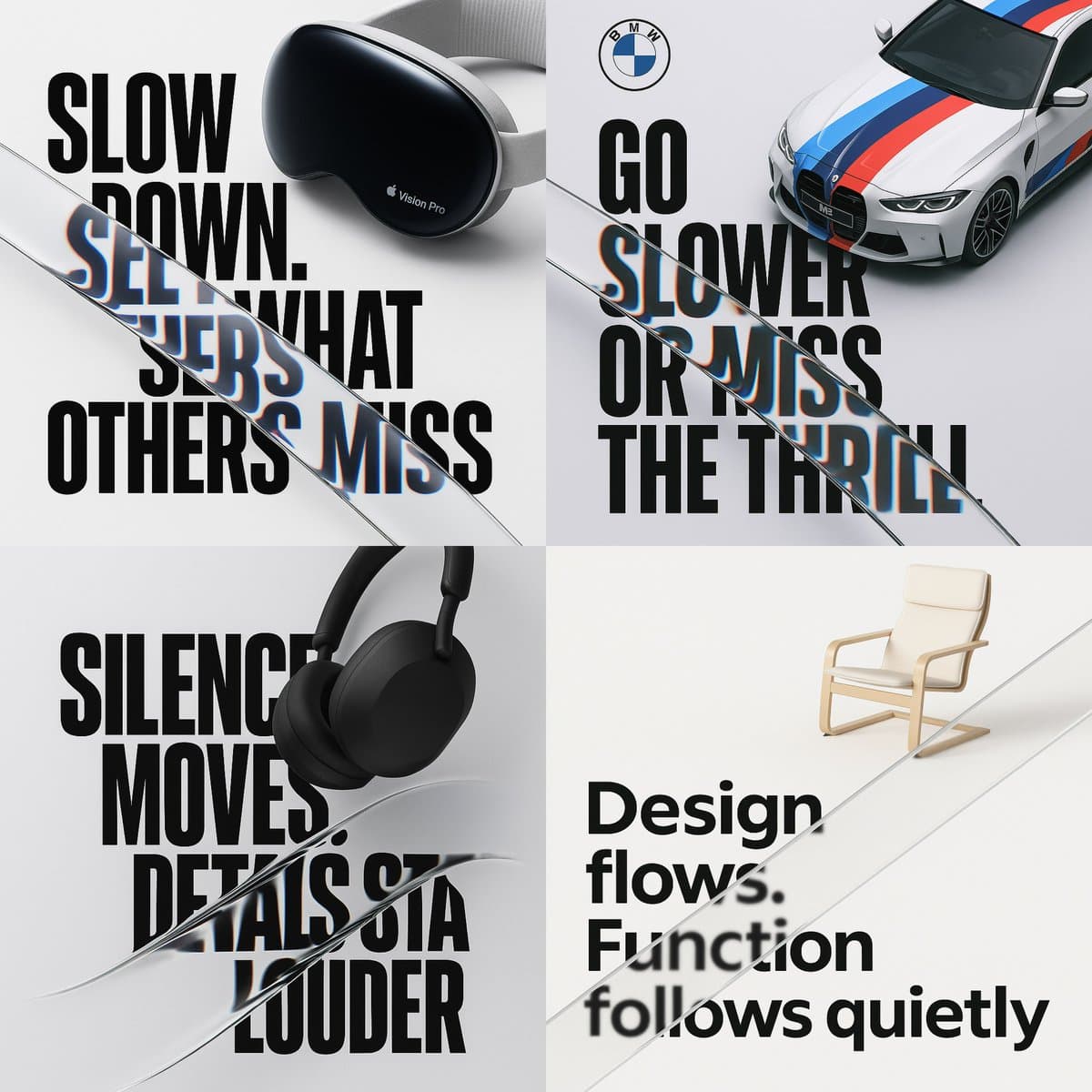 Distorted Glass Poster