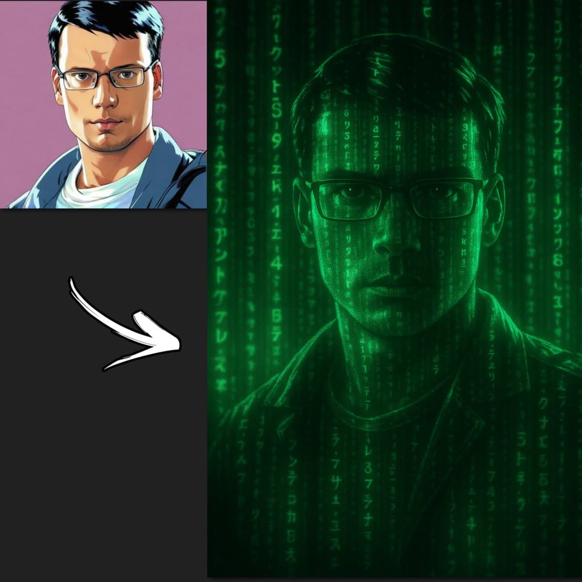 Le code vert de Matrix