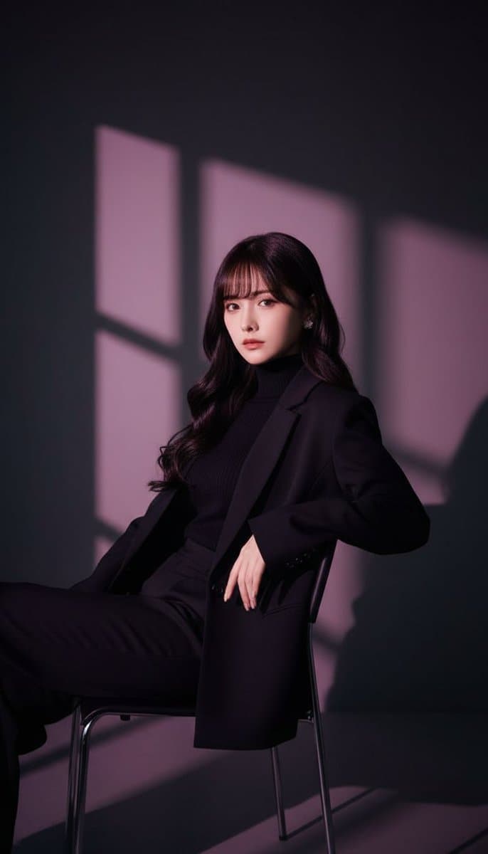 Un ritratto cinematografico di moda di una giovane donna