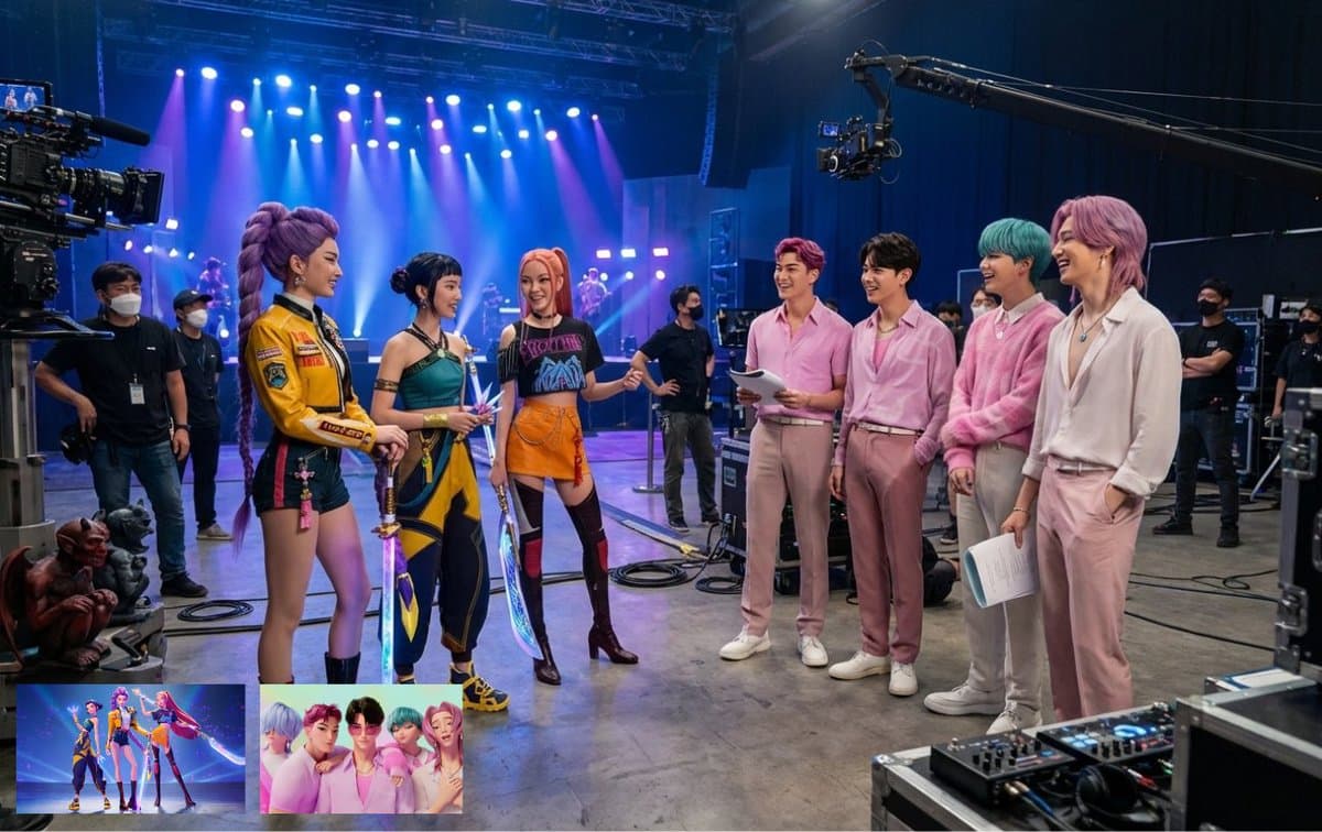 Photo divulguée sur le plateau de tournage d'un film en prise de vue réelle