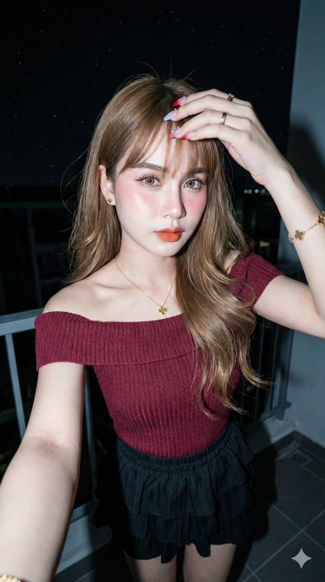 Una foto realistica di un ritratto femminile dal volto dolce